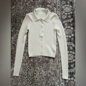 Commese Ribbed Knit Cardigan